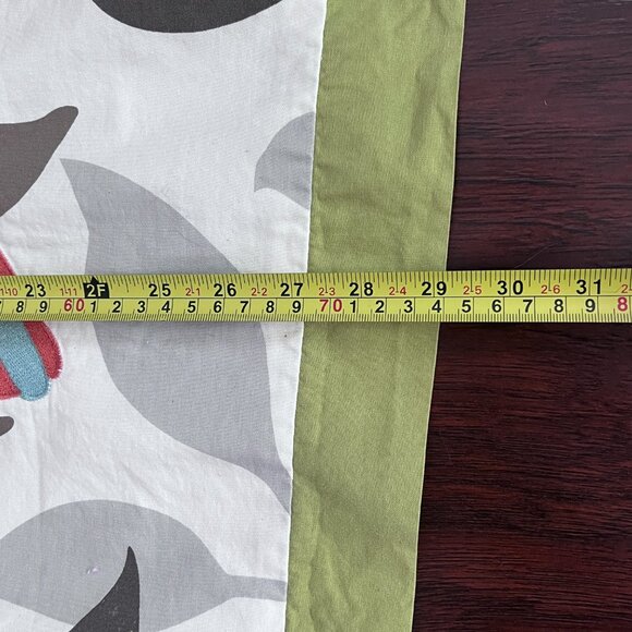 Embroidered Accent Pillow 15" Square & Standard‎ Sham Set Colorful Bird Design - Picture 4 of 12